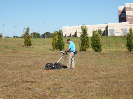GPR in use at a local hospital.